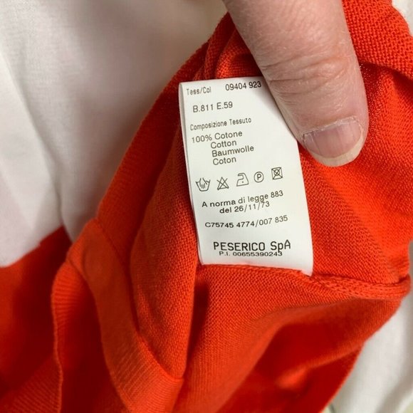 Peserico Tricot Cardigan Sweater White Cotton M - Picture 6 of 9